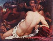 CARRACCI, Annibale Bacchantin, Detail oil